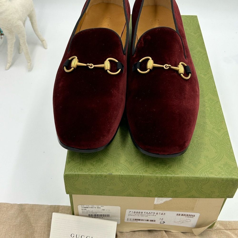 Men’s Gucci Horsebit velvet loafers size 12 fits 13 US made in Italy - Picture 12 of 12